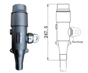 Connecteur séparable droit